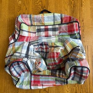 Pottery Barn Kids Multicolor Plaid My First Anywhere Chair cover